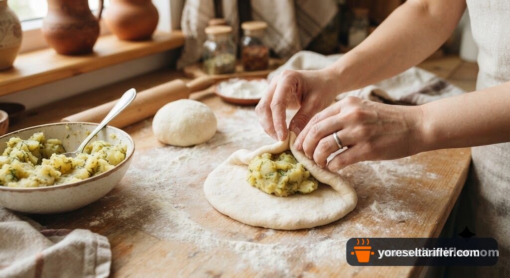 Kahvaltılık Patatesli Bazlama Tarifi — Adım 6