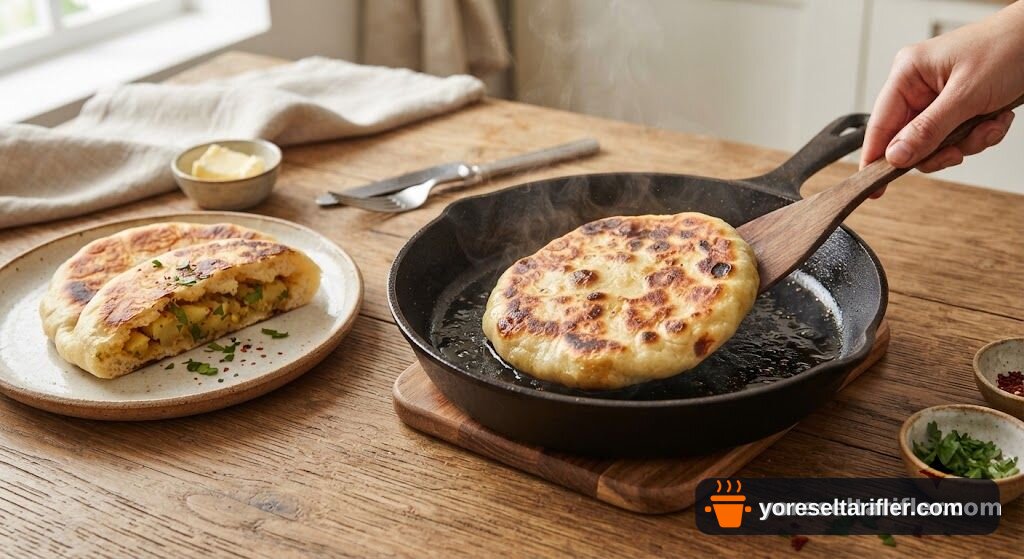 Kahvaltılık Patatesli Bazlama Tarifi — Adım 9