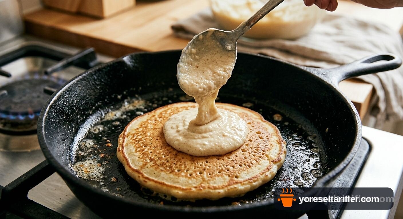 Kahvaltılık Peynirli Pancake Tarifi — Adım 3