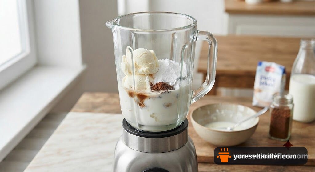 Kahveli Milkshake Tarifi — Adım 1