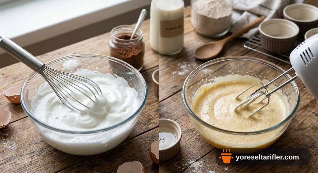 Kakao ve Badem Sütü Mini Fit Pasta Tarifi — Adım 1