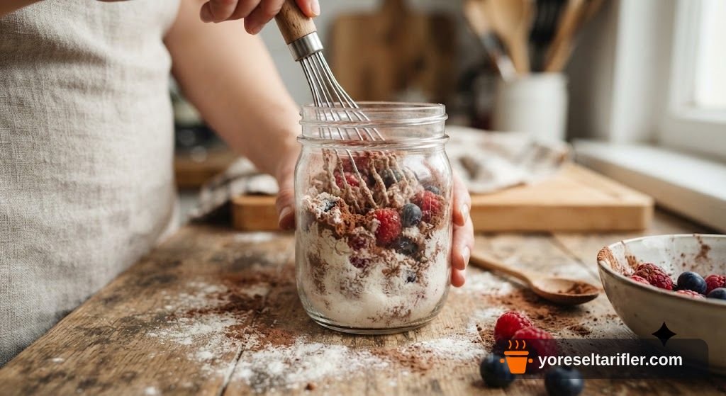 Kakao ve Dutlu Vegan Pankek Tarifi — Adım 2