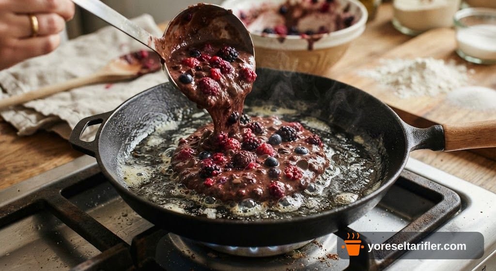 Kakao ve Dutlu Vegan Pankek Tarifi — Adım 4