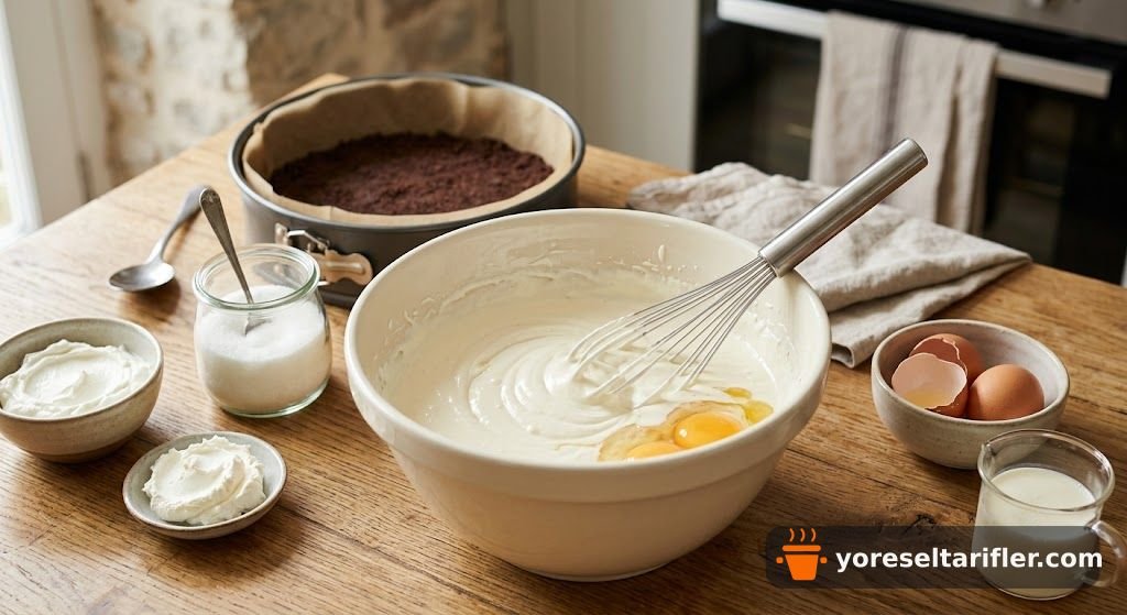 Kakaolu Bisküvili Cheesecake Tarifi — Adım 3