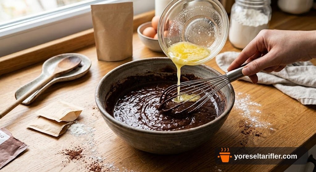Kakaolu Mousse ve Pudingli Çoko Pasta Tarifi — Adım 3