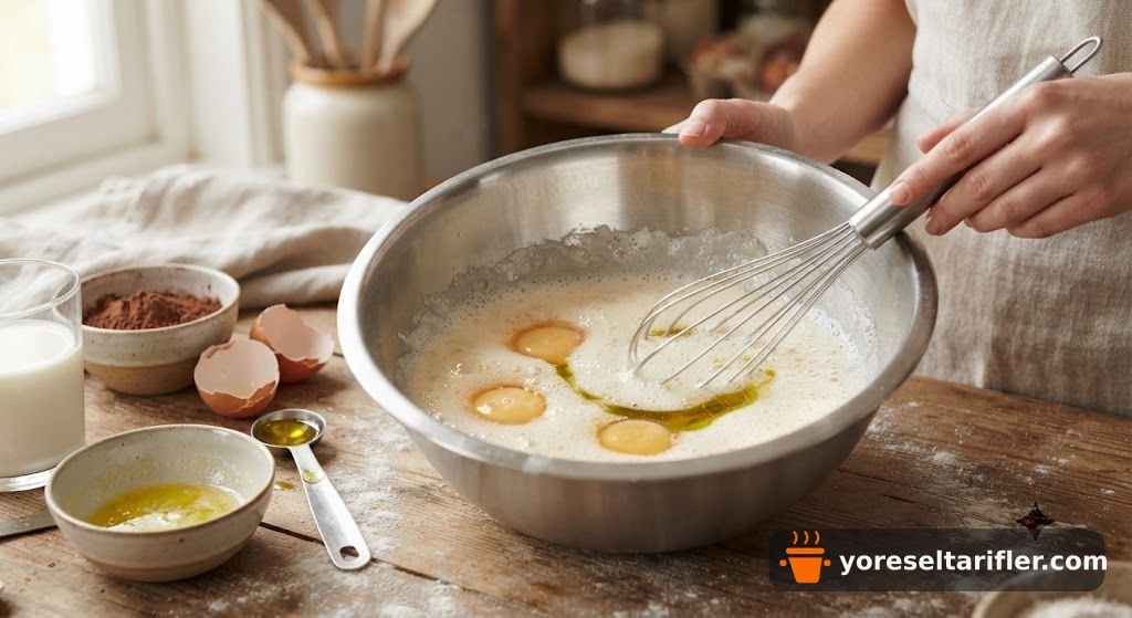 Kakaolu Şekersiz Kek Tarifi — Adım 3