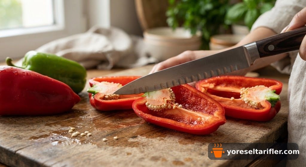 Kale Biberi Mezesi Tarifi — Adım 1