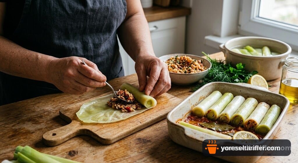 Kalem Pırasa Dolması Tarifi — Adım 4