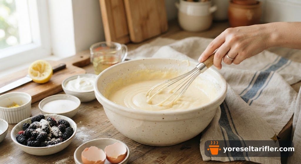 Karadutlu Limonlu Yumuşak Kek Tarifi — Adım 1