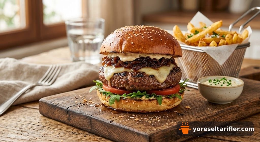 Karamelize Soğanlı Dana Kıymalı Hamburger Tarifi — Adım 4