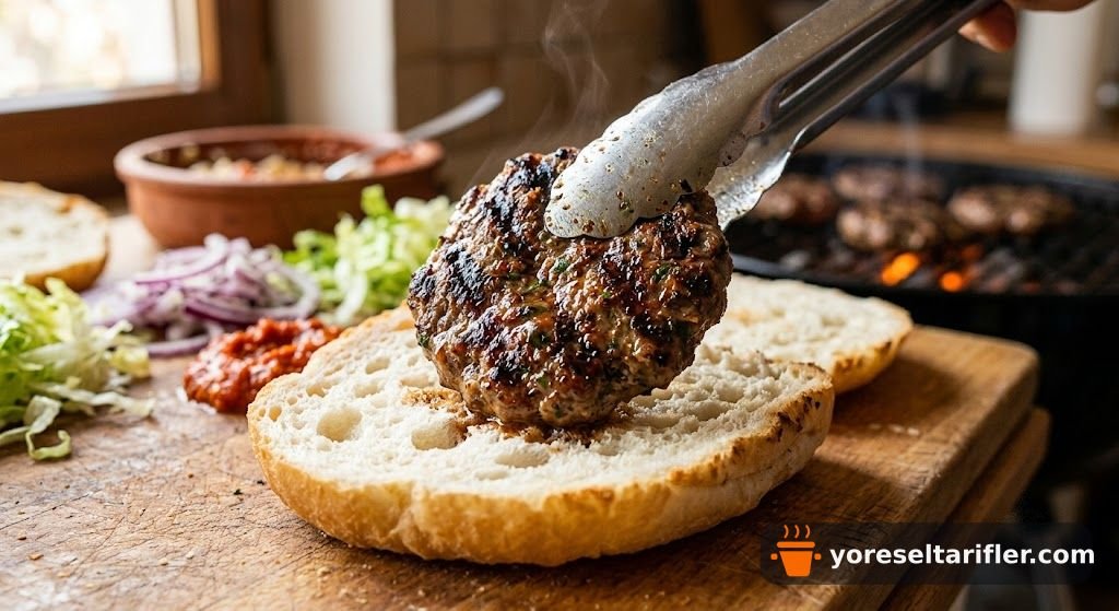 Karamelize Soğanlı Dana Kıymalı Hamburger Tarifi — Adım 5