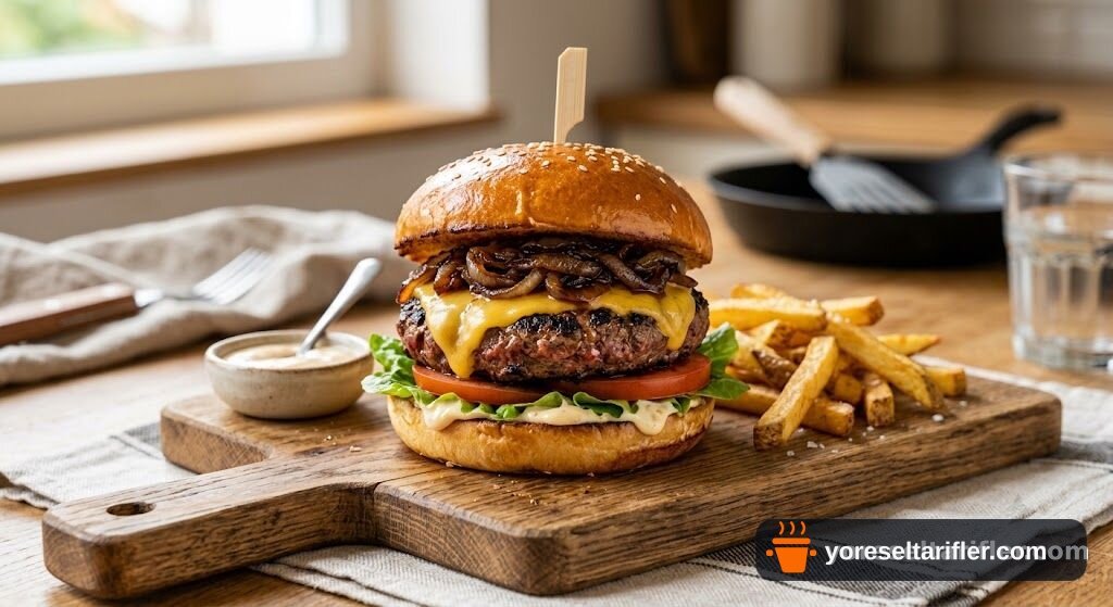 Karamelize Soğanlı Ev Yapımı Burger Tarifi — Adım 14