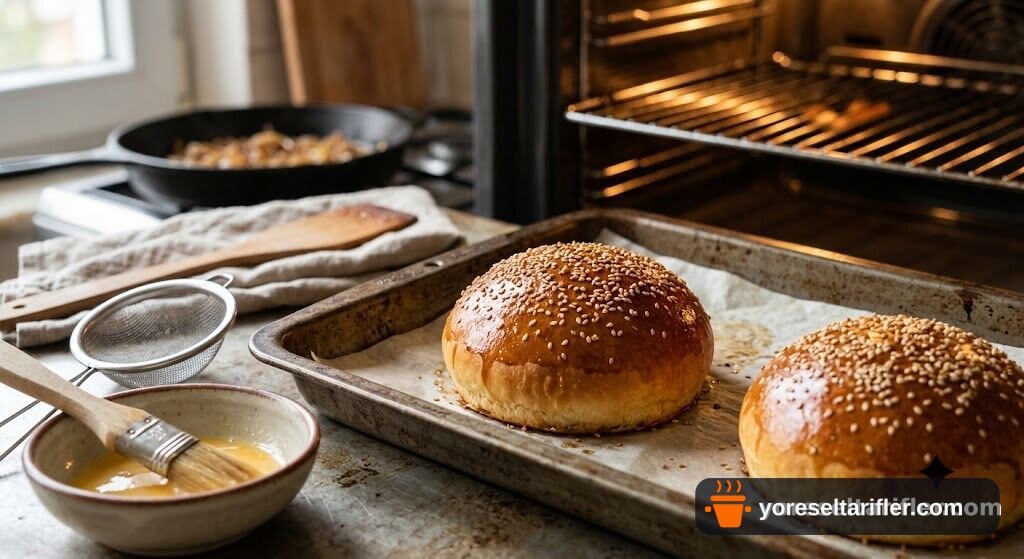 Karamelize Soğanlı Ev Yapımı Burger Tarifi — Adım 9