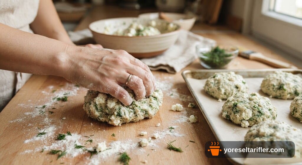 Karbonatlı Peynirli Dereotlu Çörek Tarifi — Adım 4