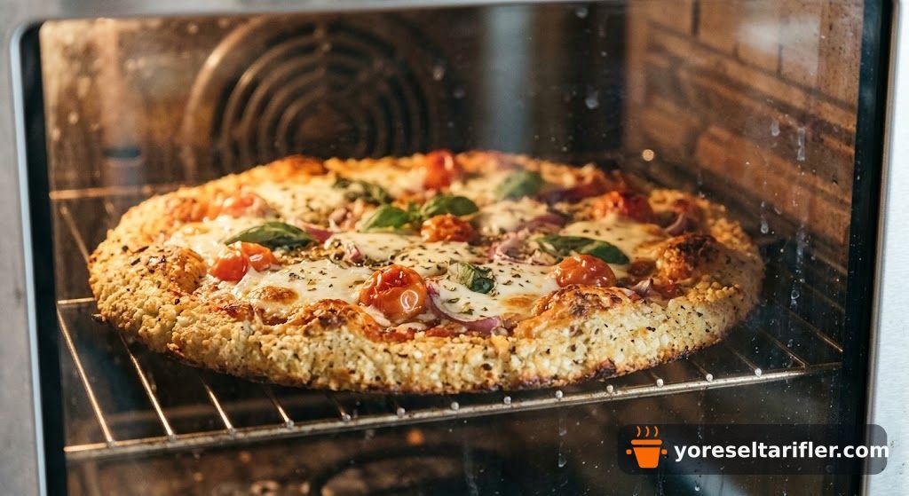 Karnabahar ve Zeytinyağıyla Kızarmış Pizza Tarifi — Adım 3