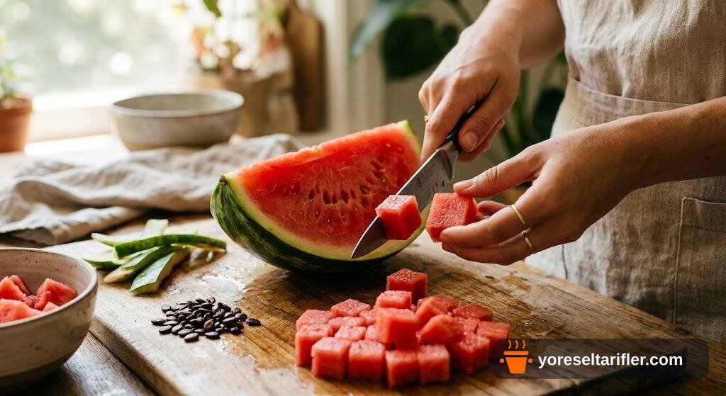 Karpuz ve Peynir Salatası Tarifi — Adım 2