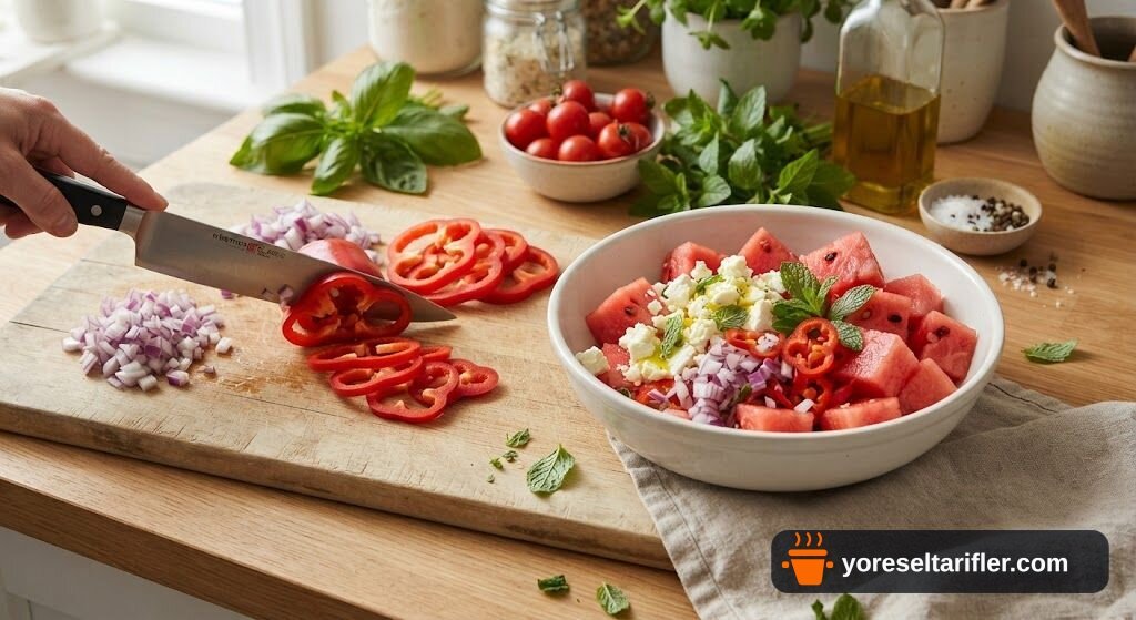 Karpuz ve Peynir Salatası Tarifi — Adım 3