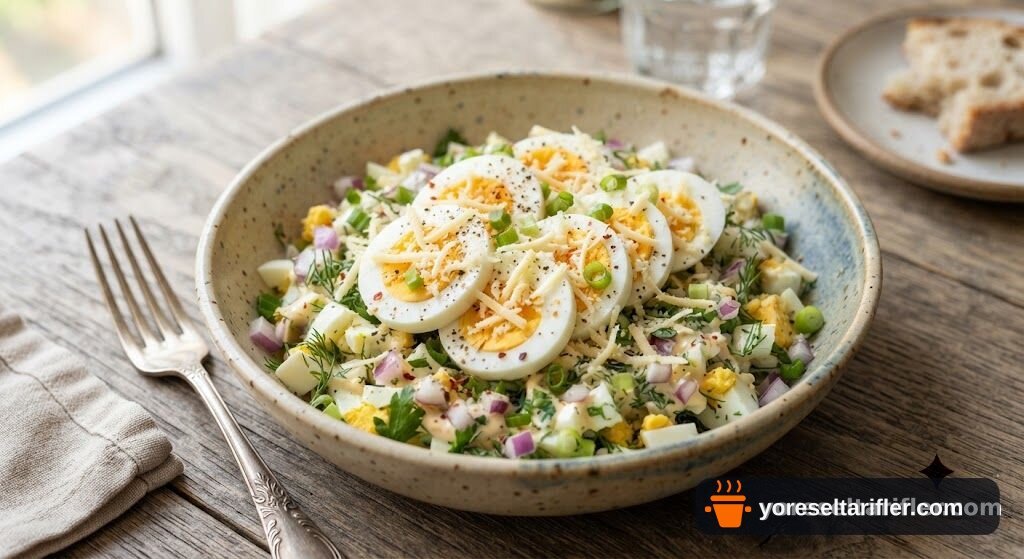 Kaşarlı Yumurta Salatası Tarifi — Adım 1