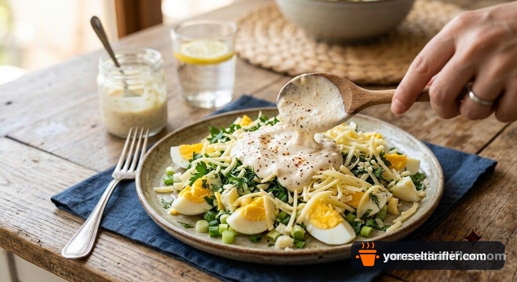 Kaşarlı Yumurta Salatası Tarifi — Adım 5