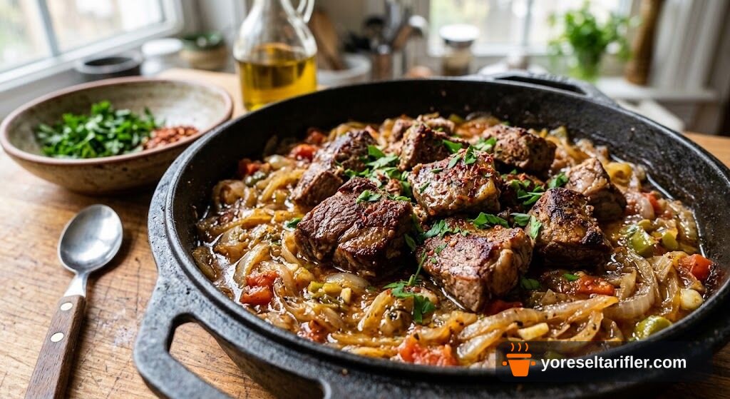 Kat Kat Kuzu Etli Çevirme Pilavı Tarifi — Adım 6