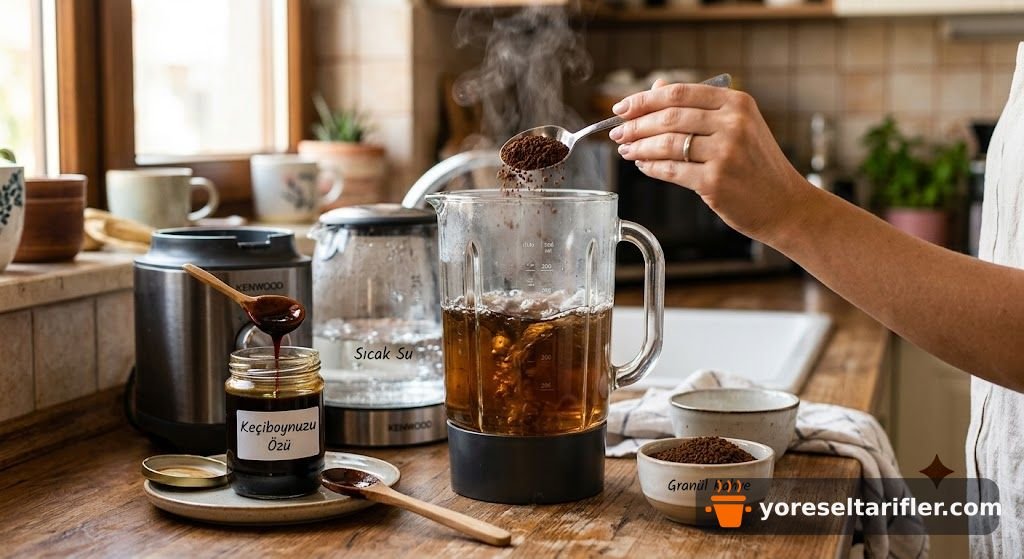 Keçiboynuzu Özüyle Fit Dalgona Kahve Tarifi — Adım 1