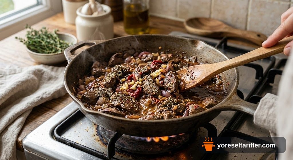 Kekikle Harmanlanmış Ciğer Sote Tarifi — Adım 3