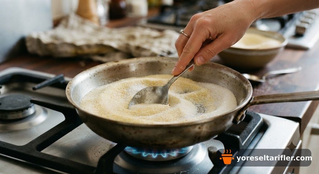 Kestane Kremalı İrmik Helvası Tarifi — Adım 3