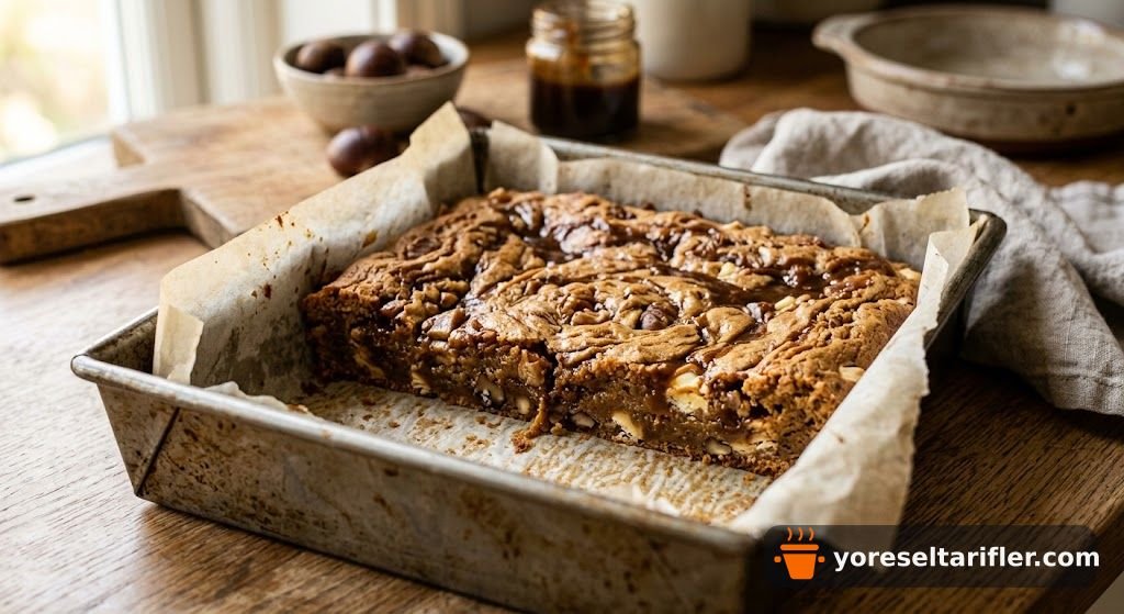 Kestane Pekmeziyle Karamelli Blondie Tarifi — Adım 5