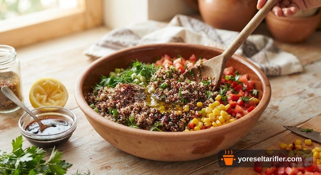 Kinoa ile Ferahlatıcı Kısır Tarifi — Adım 5