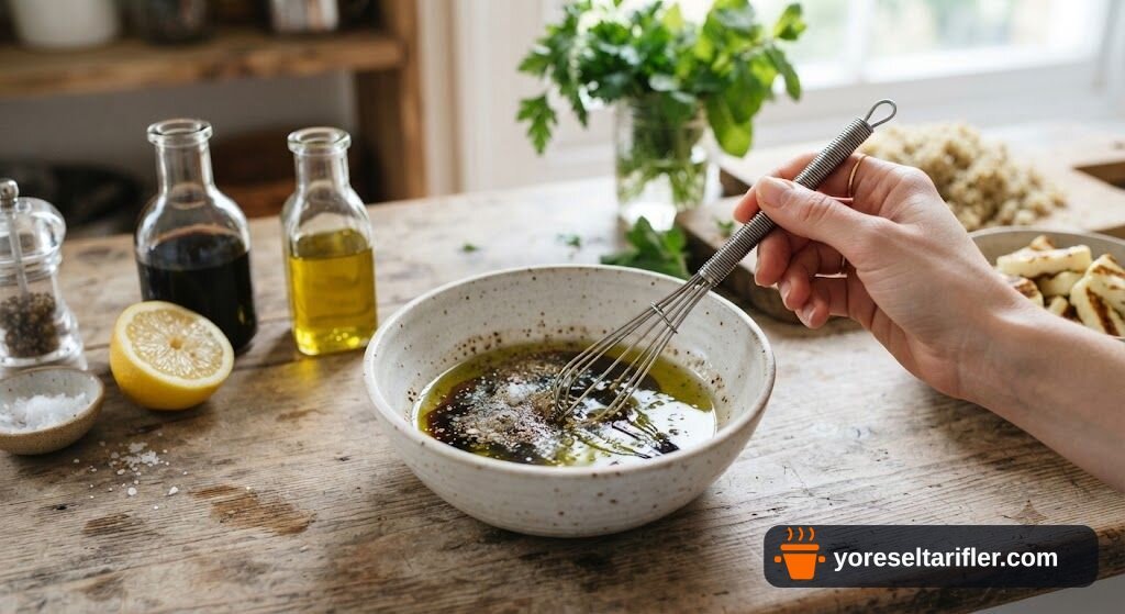 Kinoalı Hellimli Salata Tarifi — Adım 6