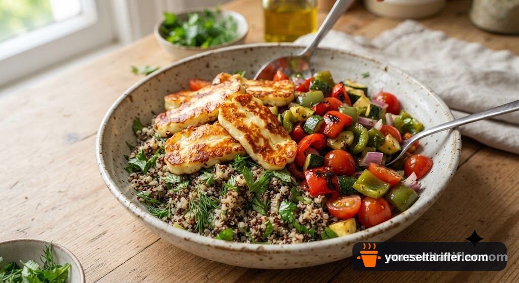 Kinoalı Hellimli Salata Tarifi — Adım 8