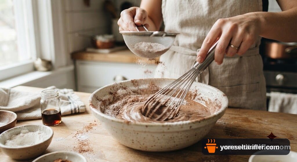 Kirazlı Tereyağlı Crumble Kek Tarifi — Adım 3