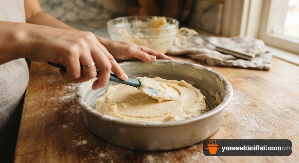 Kirazlı Tereyağlı Crumble Kek Tarifi — Adım 4