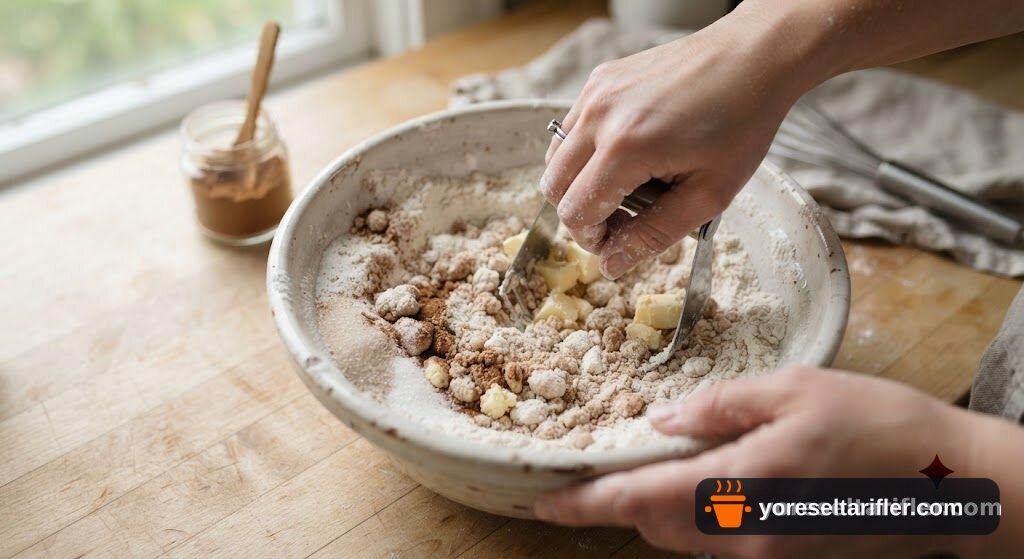 Kirazlı Tereyağlı Crumble Kek Tarifi — Adım 6