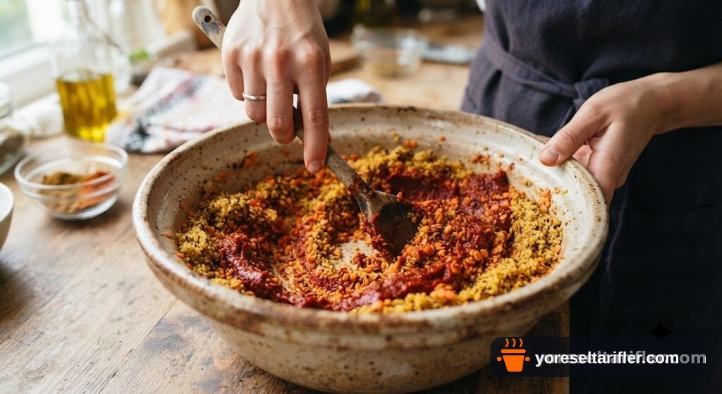 Kırmızı Mercimek Köftesi Tarifi — Adım 5