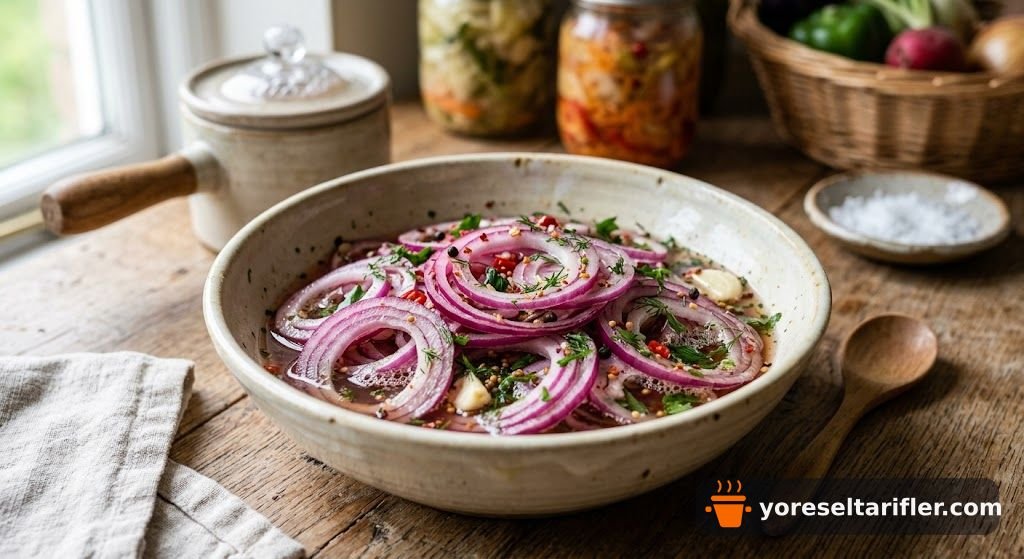 Kırmızı Soğanın Fermente Lezzetiyle Meze Tarifi — Adım 1