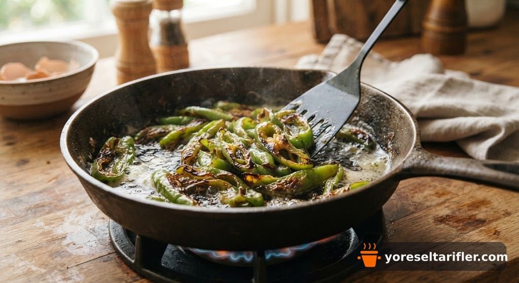Yumurtalı Biber Kavurması Tarifi (Kahvaltılık) — Adım 2
