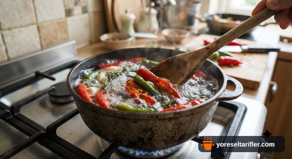 Kıtır Yağlı Biber Turşusu Tarifi — Adım 3