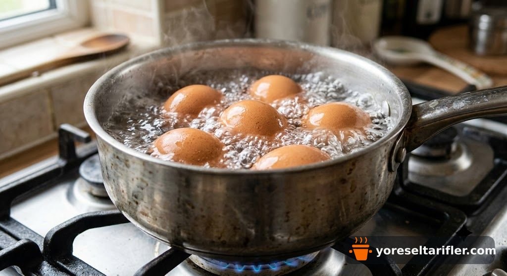 Kıvamında Haşlanmış Yumurta Salatası Tarifi — Adım 1