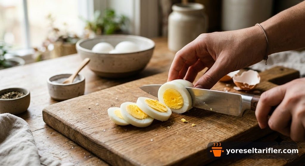 Kıvamında Haşlanmış Yumurta Salatası Tarifi — Adım 3