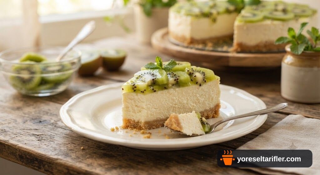 Kivi ve Labne Cheesecake Tarifi — Adım 10