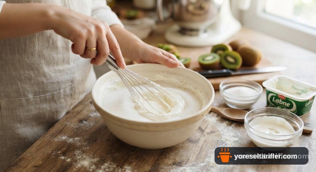 Kivi ve Labne Cheesecake Tarifi — Adım 3