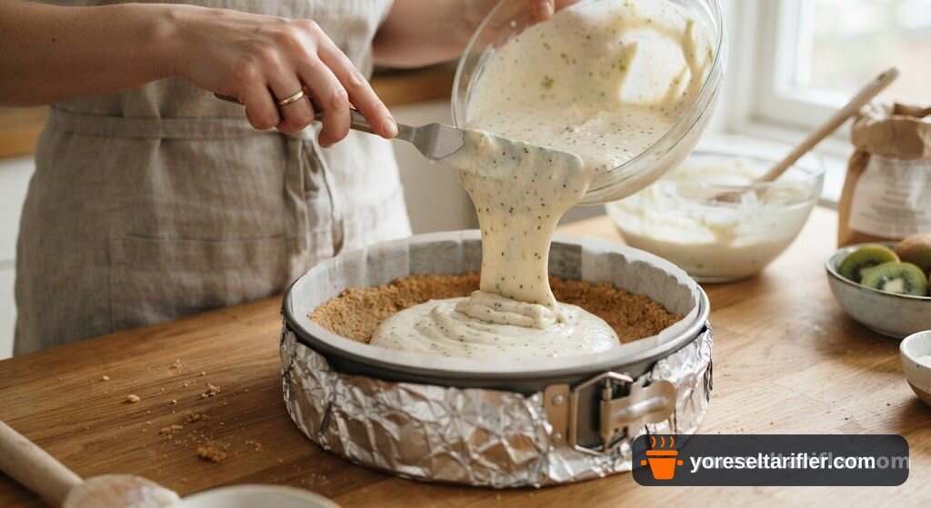 Kivi ve Labne Cheesecake Tarifi — Adım 6