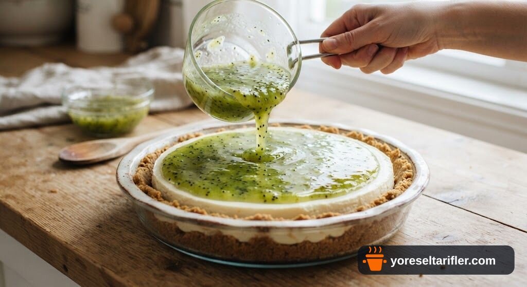 Kivi ve Labne Cheesecake Tarifi — Adım 9