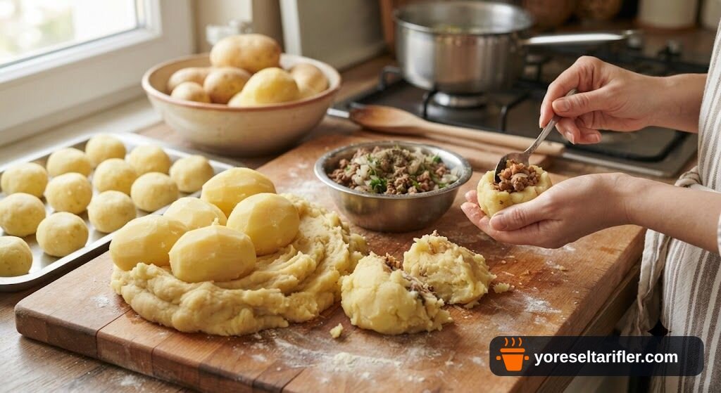Kıyma Dolgulu Patates Topları Tarifi — Adım 4