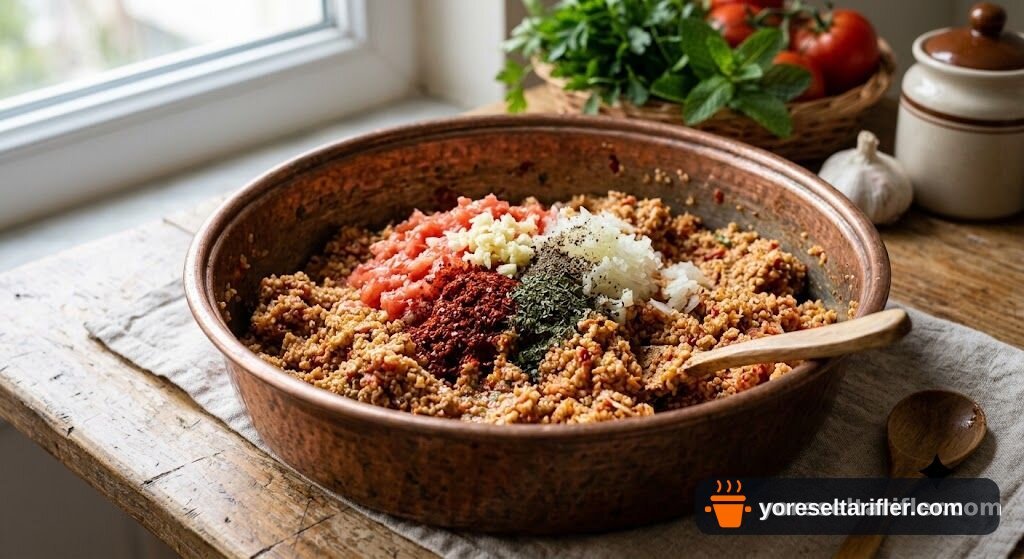 Etsiz Bulgur Çiğ Köftesi Tarifi — Adım 2