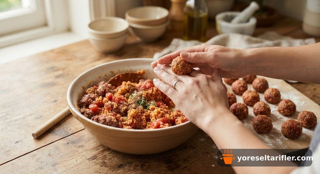 Kıymalı Bulgur Makarnası Tarifi — Adım 1