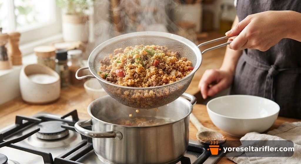 Kıymalı Bulgur Makarnası Tarifi — Adım 3