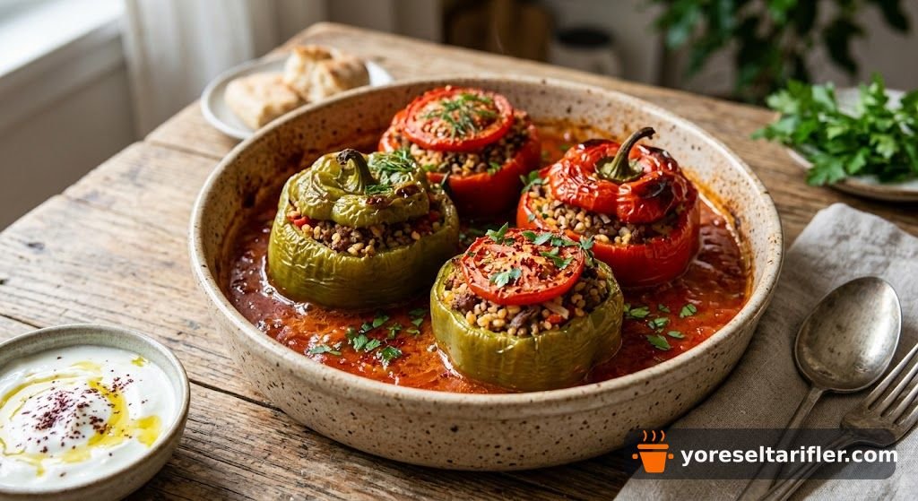 Kıymalı Bulgurlu Biber Dolması Tarifi — Adım 3