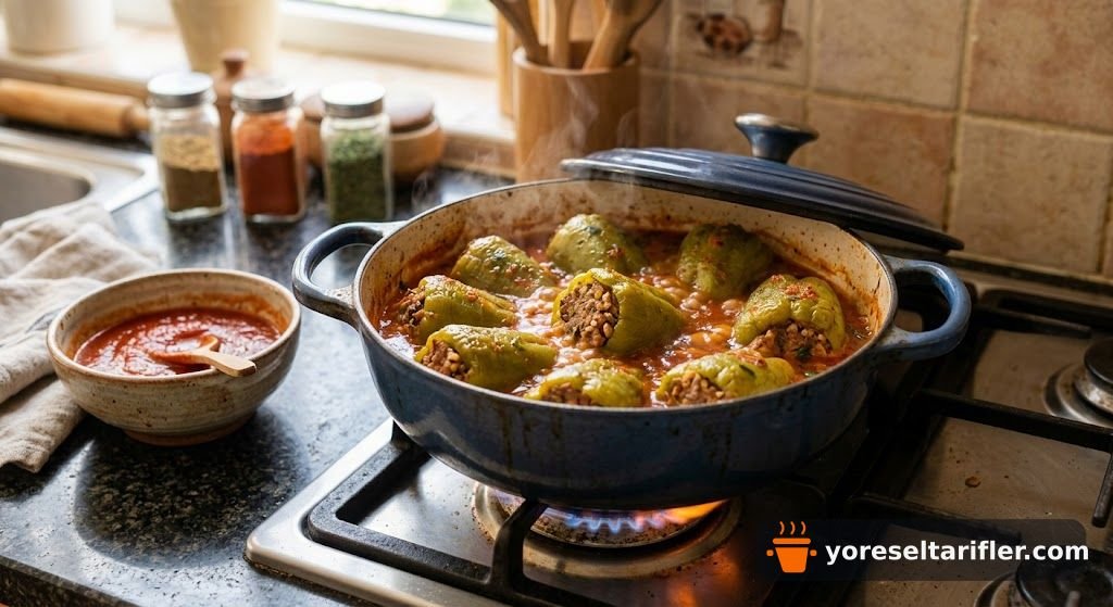 Kıymalı Bulgurlu Biber Dolması Tarifi — Adım 5